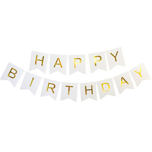 Gold Foil Happy Birthday Banner
