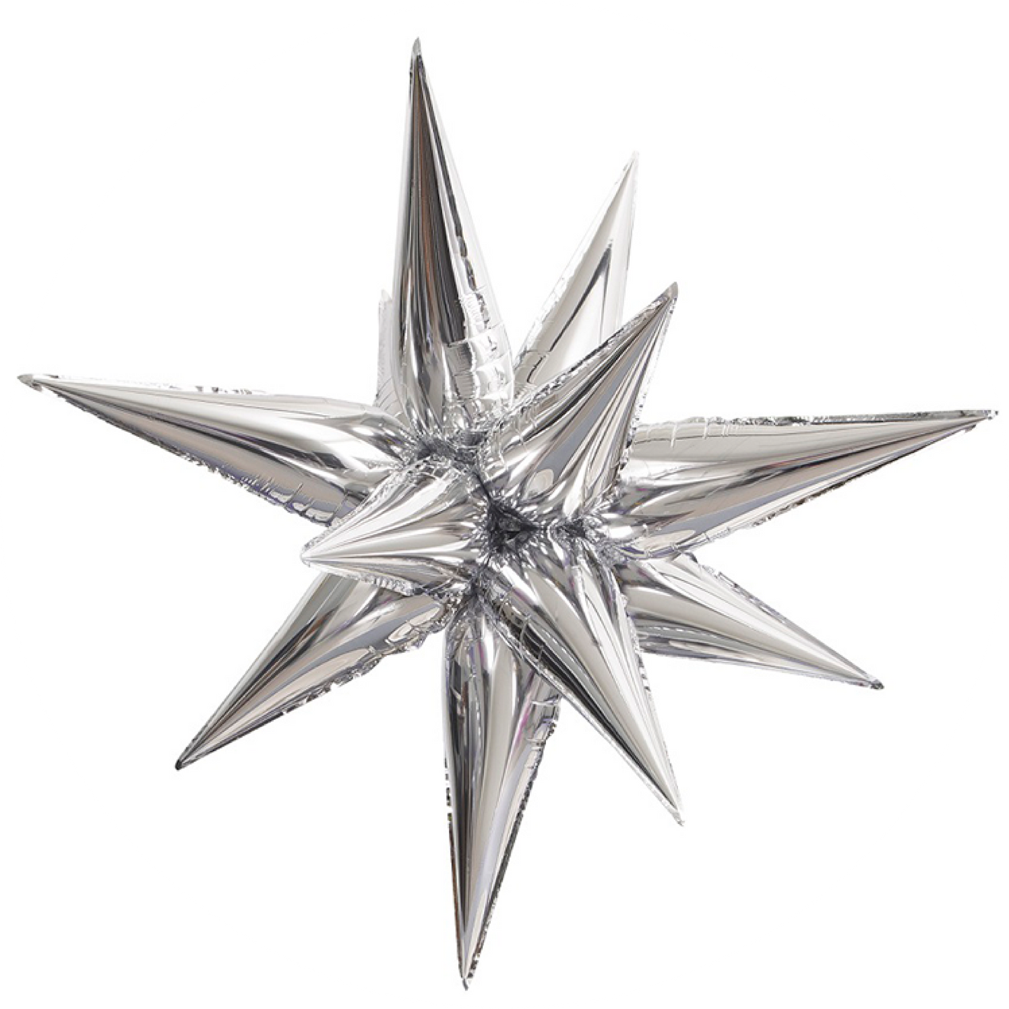 Silver Starburst Balloon