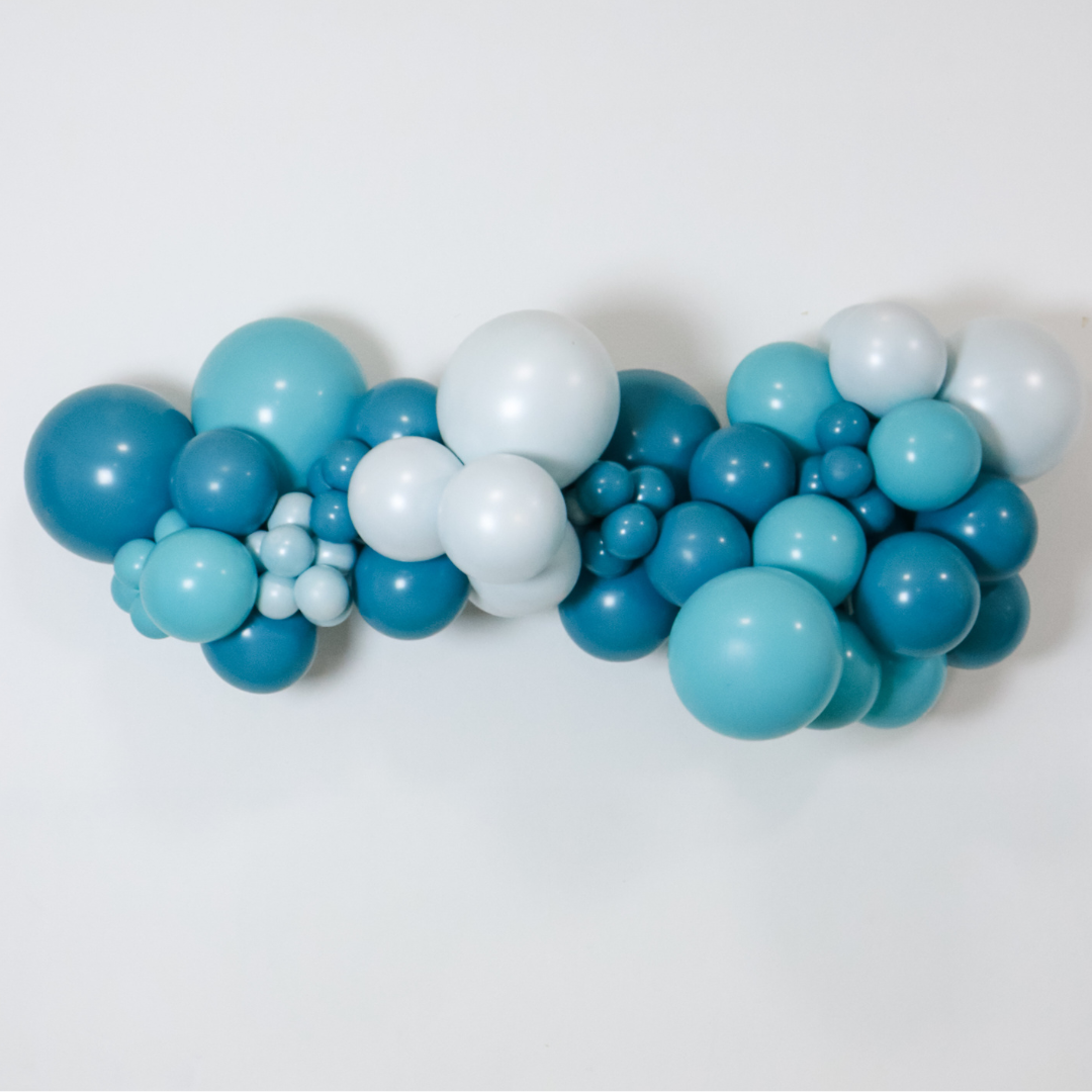 Into The Blue DIY Balloon Garland Kit, blues, ocean, balloon garland kits, confete balloons