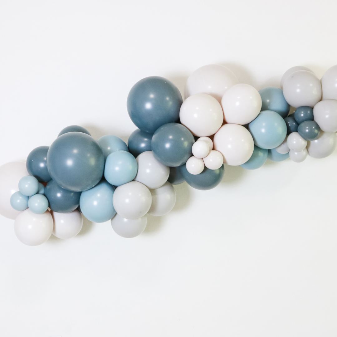 Coastal Mist DIY Balloon Garland Kit, ocean, cream, blues, balloon garland kits, confete balloons