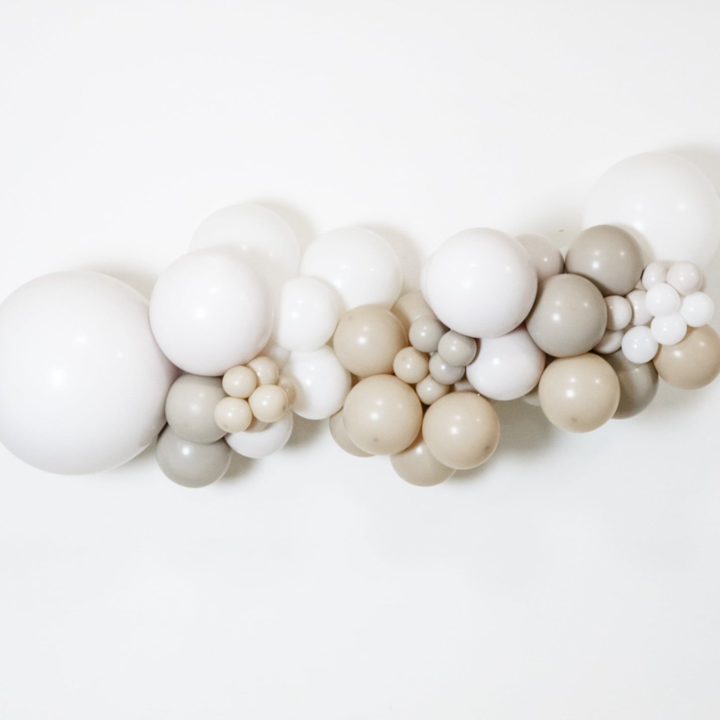 Dreamy White DIY Balloon Garland Kit, cloud, cream, neutral tone, cloud, boho balloon garland kits, confete balloons