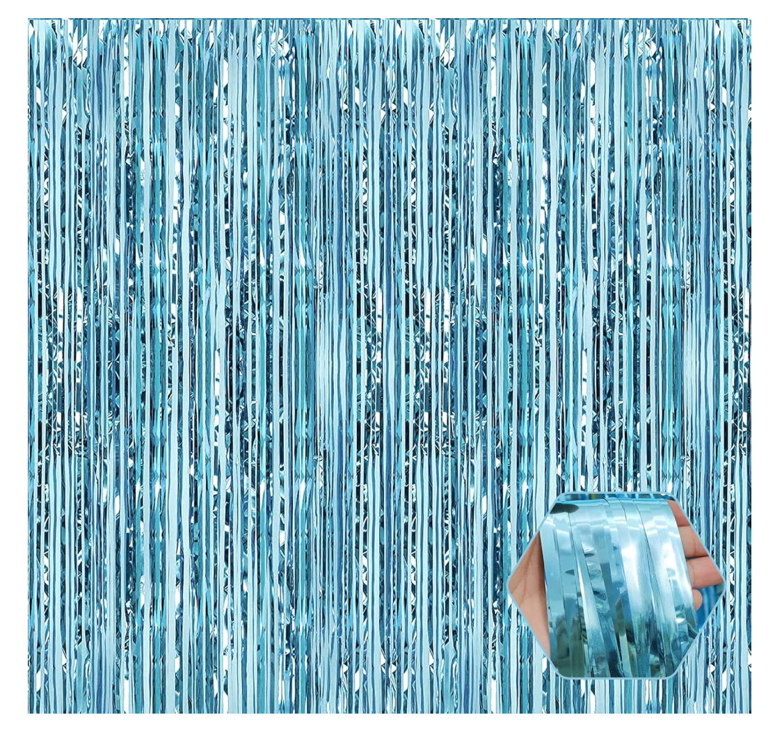 Holographic Foil Fringe Curtain