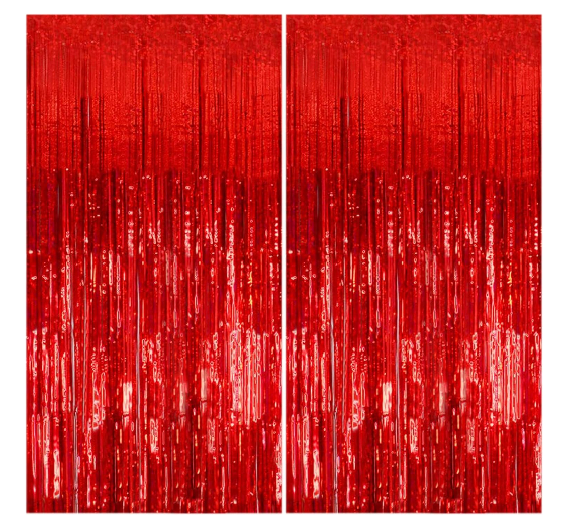 Holographic Foil Fringe Curtain