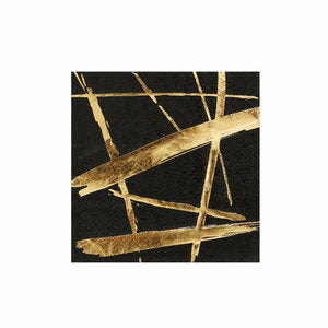 Noir Brush Strokes Small Napkins