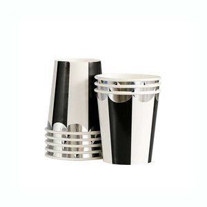 Black Stripe Party Cups