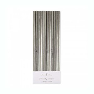 Silver Foil Party Straws