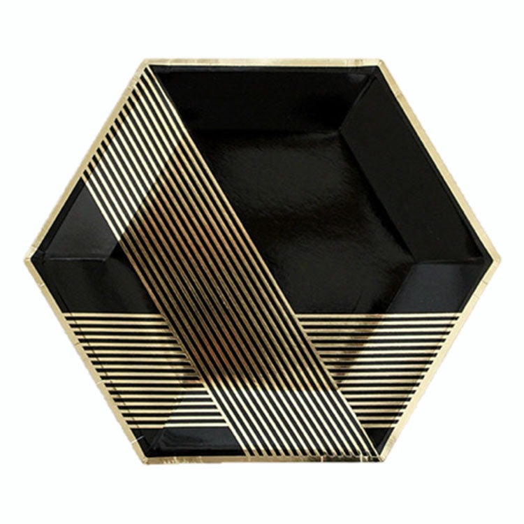 Noir Hexagon Large Plates