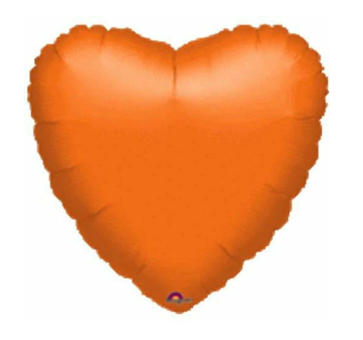 Orange Metallic Heart Balloon