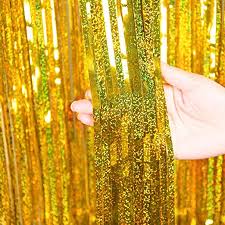 Holographic Foil Fringe Curtain