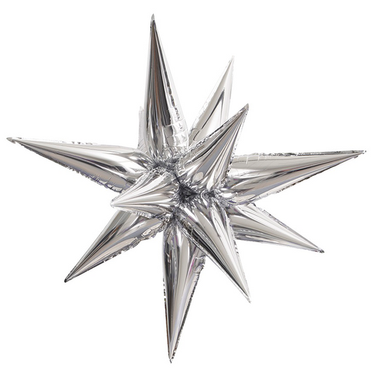 Silver Starburst Balloon