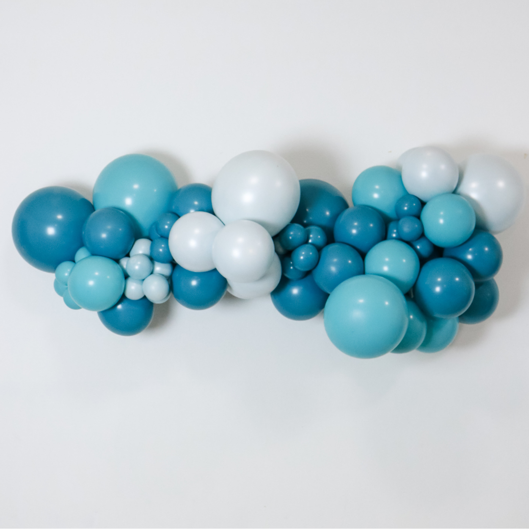 Into The Blue DIY Balloon Garland Kit, blues, ocean,  balloon garland kits, confete balloons