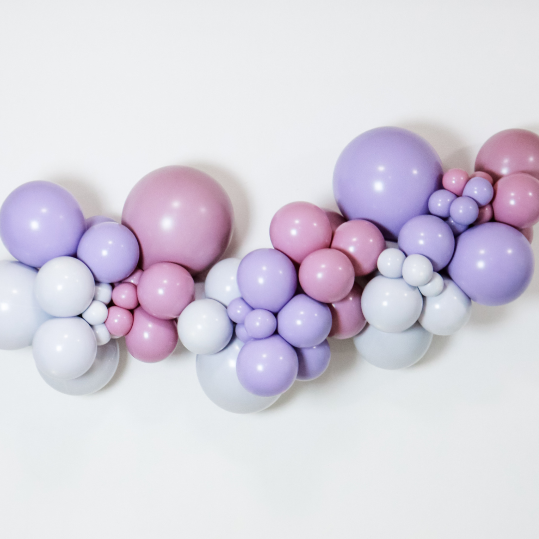Luxe Lilac DIY Balloon Garland Kit, purples, lilac, balloon garland kits, confete balloons