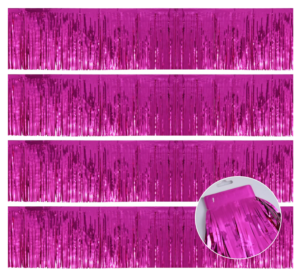 Fuchsia Tinsel Fringe Garland